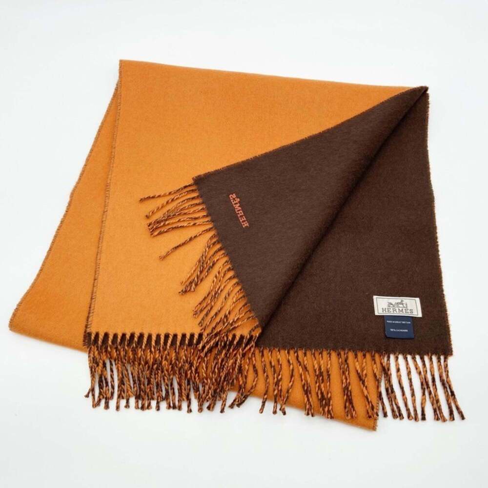 HERMES Authentic Brown Scarf - Picture 2 of 4